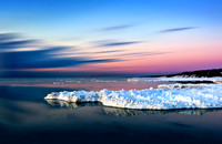 WINTER ICE LAKE MICHIGAN