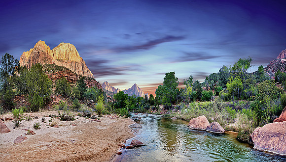 EVENING ZION RIVER