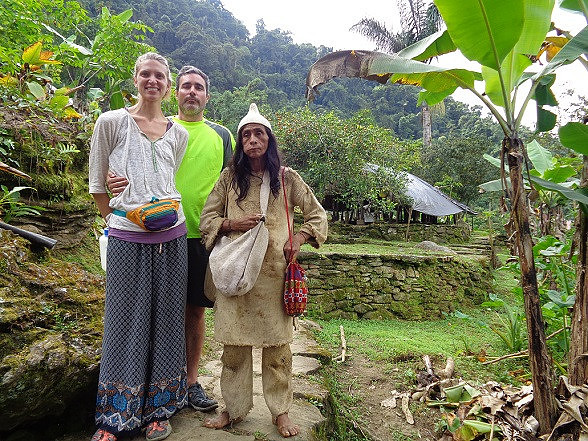 kristen and benjamin with kogi shaman